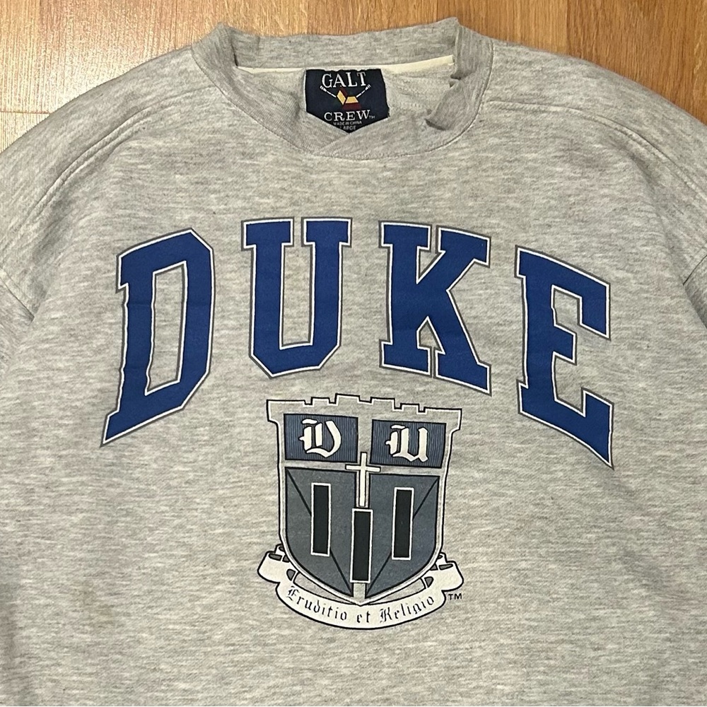 Vintage Duke University Gray Sweater Crewneck College Sweatshirt